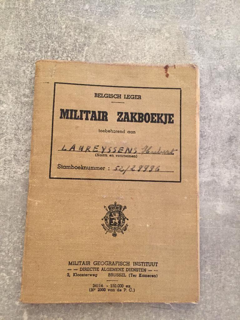 Militiar zakboekje uit de jaren 50, Ophalen of Verzenden, Zo goed als nieuw