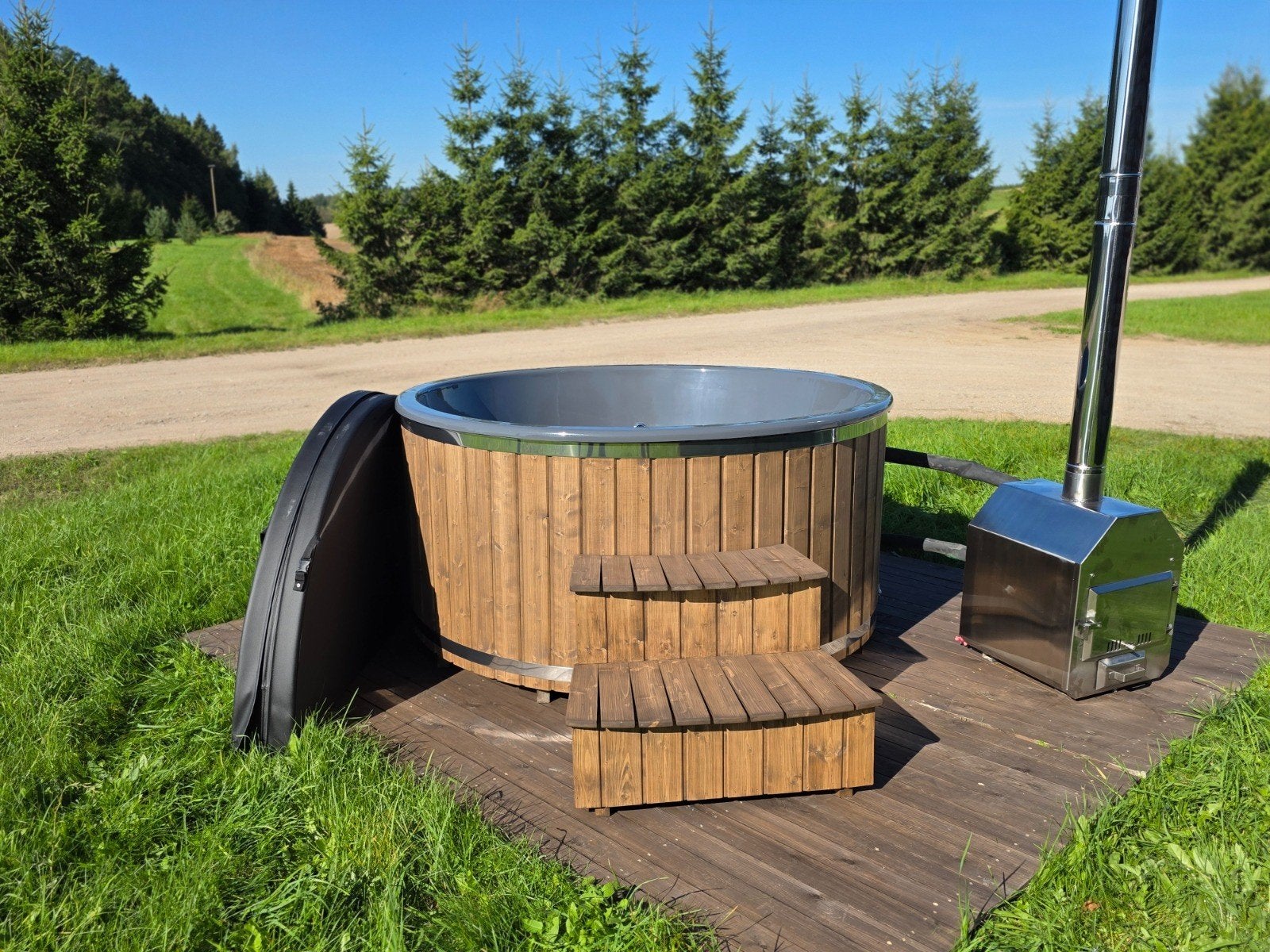 Houtgestoken Hottubs - Gratis Levering en Plaatsing - Solden, Tuin en Terras, Bubbelbaden en Hottubs, Ophalen of Verzenden