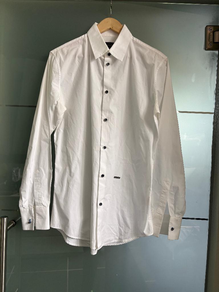 Dsquared2 Tailor Dean Classic overhemd, Kleding | Heren, Overhemden, Zo goed als nieuw, Halswijdte 39/40 (M), Wit, Ophalen