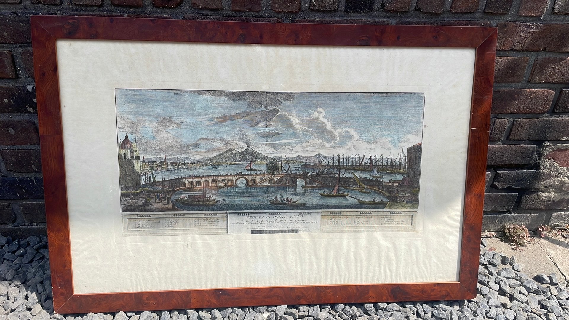 Bilde raam, Italie, Naples (1765 ans), Antiquités & Art, Art | Eaux-fortes & Gravures, Enlèvement