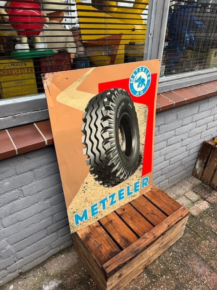 Vintage Metzeler AG Reclamebord, Verzamelen