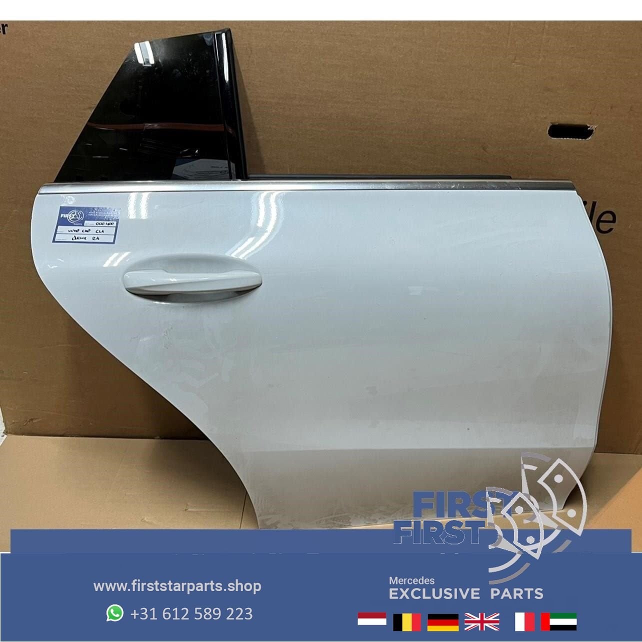 W118 C118 X118 CLA DEUR PORTIER WIT COMPLEET RECHTSACHTER Me, Auto-onderdelen, Gebruikt, -, Deur, Achter