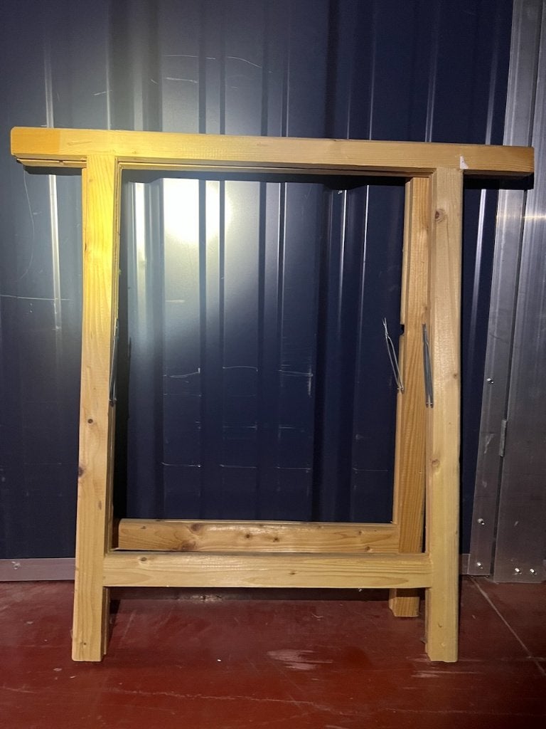 3 paar houten schragen, Doe-het-zelf en Bouw, Werkbanken, Ophalen, Zo goed als nieuw