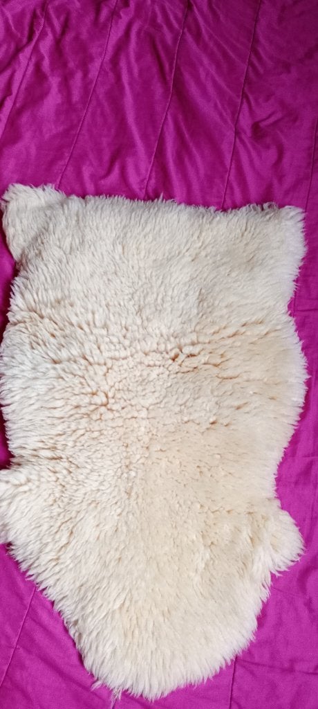 schapenvel, Ophalen, Beige, 65 cm, Zo goed als nieuw