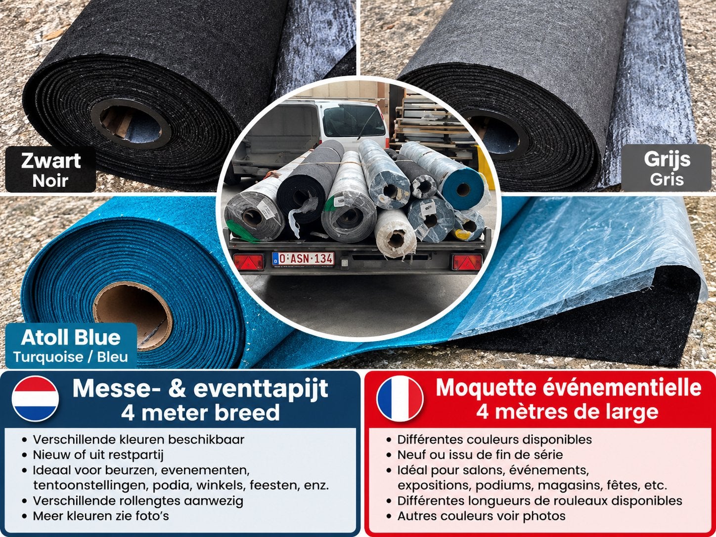 Tapis pour fêtes et événements de 4 m de large, Articles professionnels, Enlèvement
