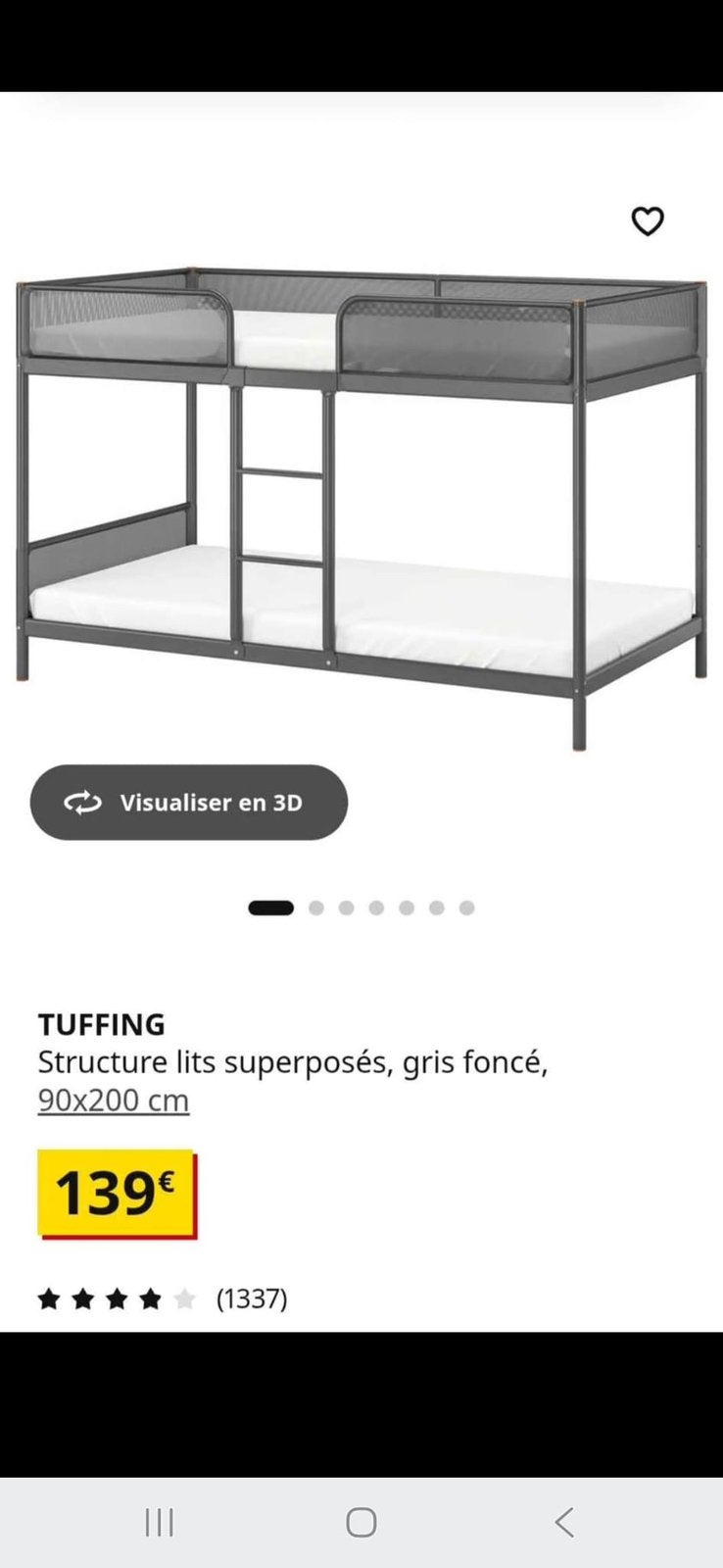 Lit superposé, Enlèvement, Comme neuf