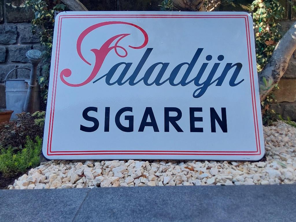 Emaille Reclamebord Bord Paladijn Sigaren, Ophalen of Verzenden, Reclamebord
