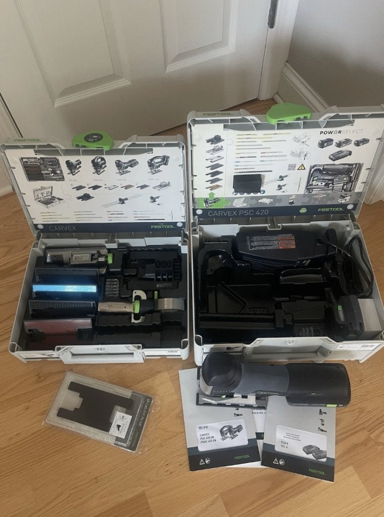 Festool PSC 420 HPC 4,0 EBI-Plus accu-decoupeerzaag CARVEX, Auto-onderdelen, Ophalen of Verzenden, Gebruikt, Overige merken, Accu's en Accessoires