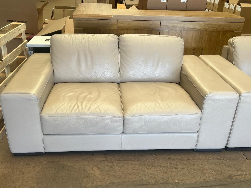 Lederen 2-Zit Sofa, Klassiek, 150 tot 200 cm, Tweepersoons, Ophalen of Verzenden