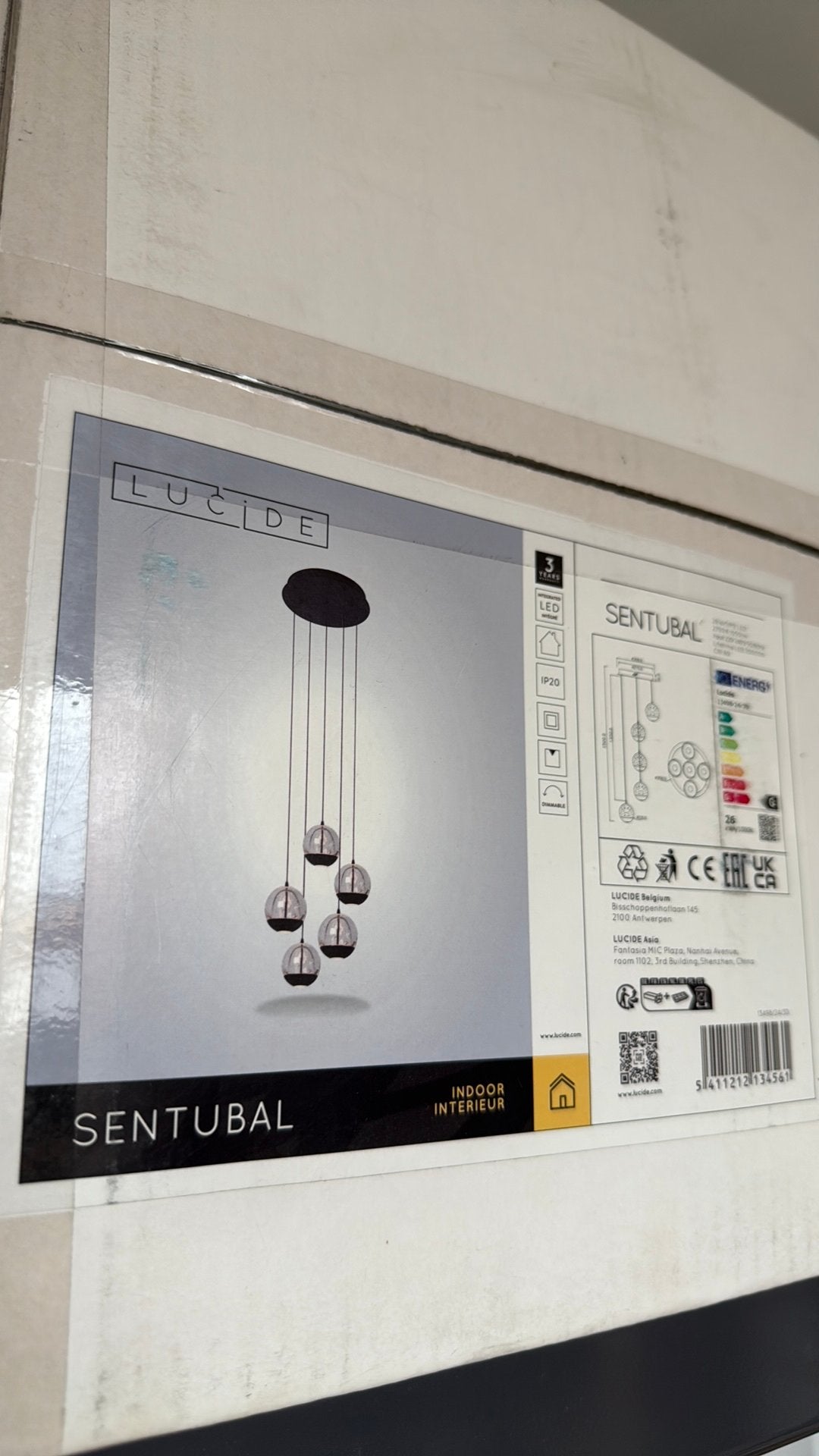 Lucide SENTUBAL  - Ø 35 cm - LED Dim. - 5x5,2W 2700K, Bricolage & Construction, Enlèvement ou Envoi, Comme neuf