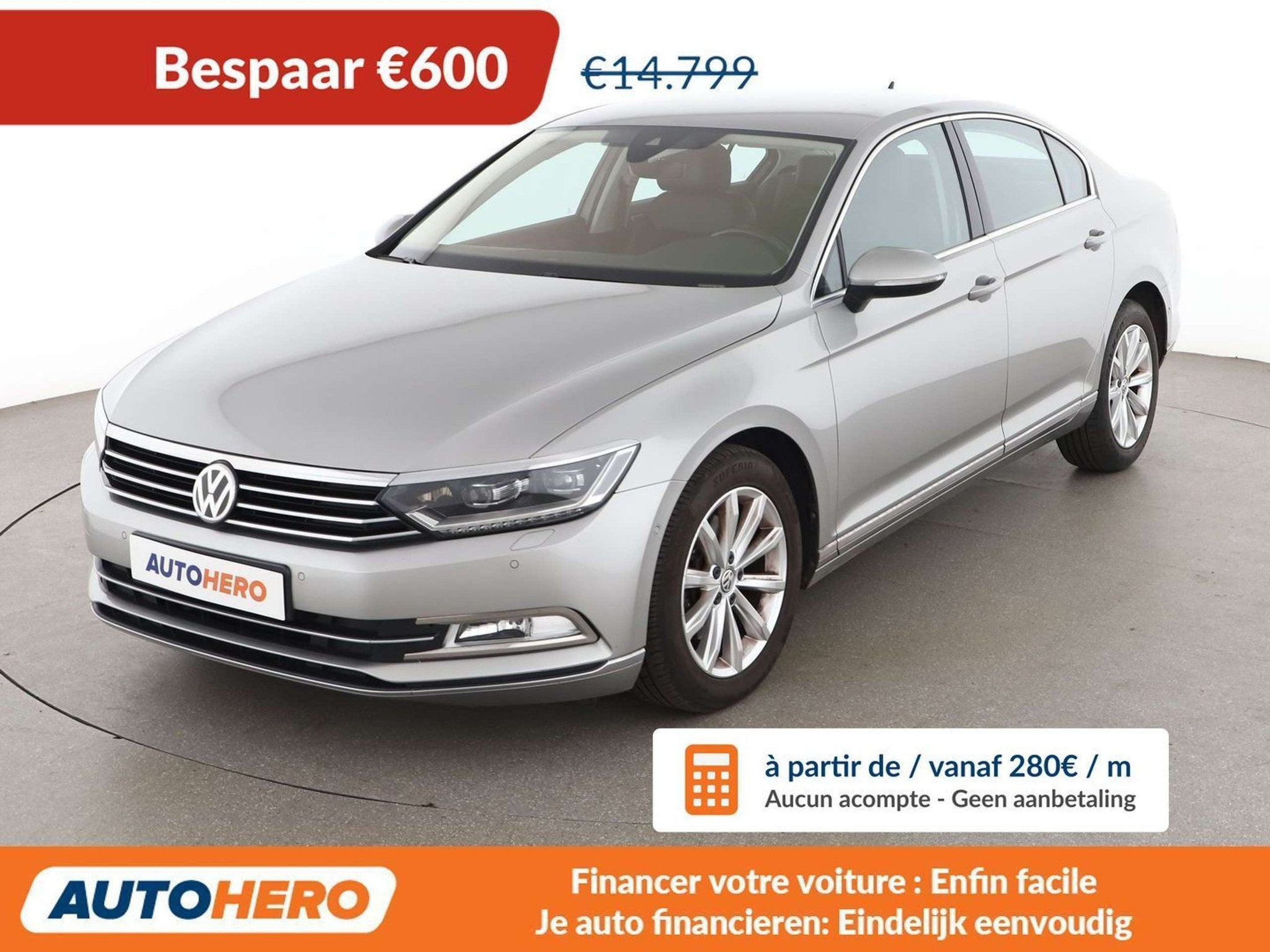 Volkswagen Passat 1.6 TDI Carat BlueMotion Tech, Autos, Argent ou Gris, Achat, 4 portes, Alcantara
