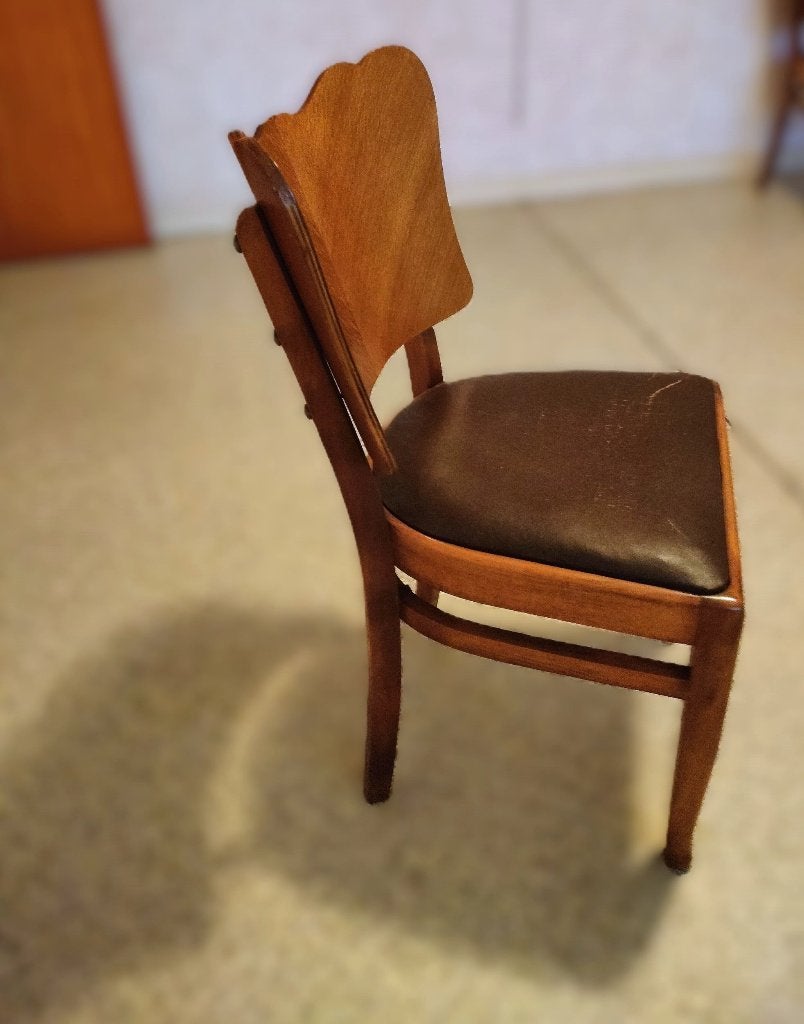 Lot de 2 chaises de salle à manger Art Déco caract. 30/'40, Antiquités & Art, Enlèvement