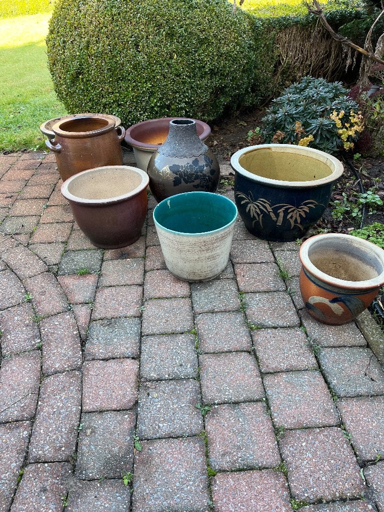 Oude bloempotten, Ophalen