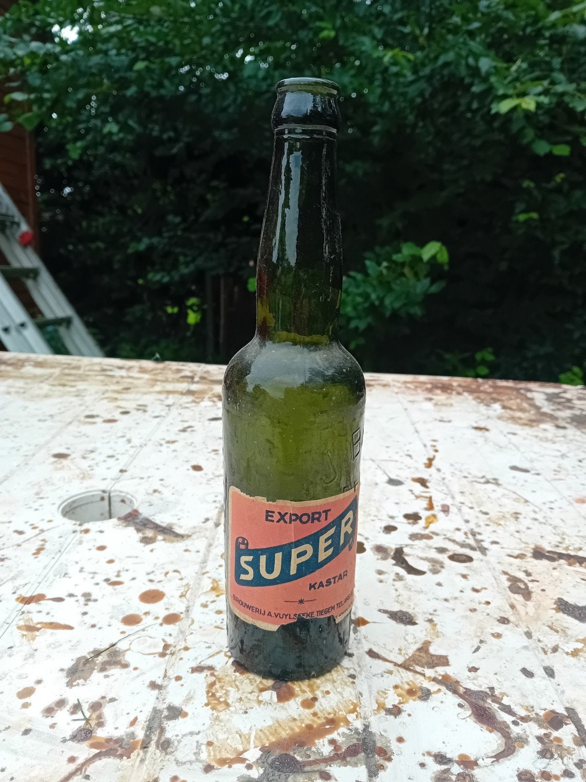 Oude vintage bierfles brouwerij Vuylsteke Tiegem, Verzamelen, Ophalen of Verzenden