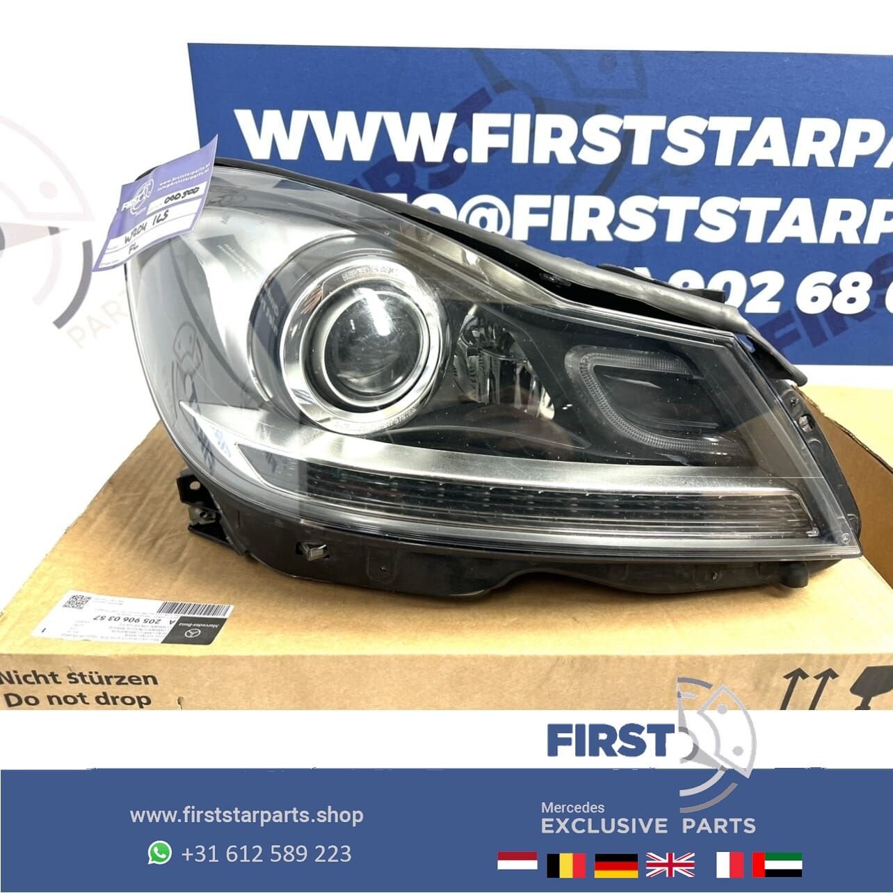 W204 C63 AMG ILS KOPLAMP RECHTS Mercedes C Klasse FACELIFT I, Auto-onderdelen, Gebruikt, -, Ophalen of Verzenden, -