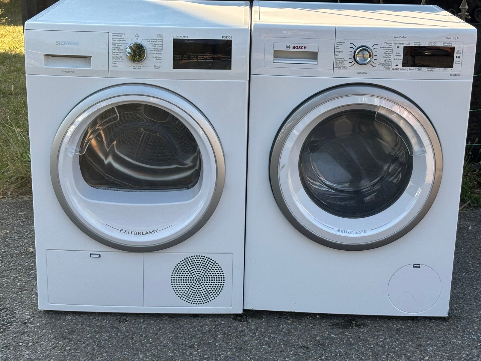 BOSCH WASMACHINE 8Kg A+++ & SIEMENS DROOGKAST 9Kg A+++ top, Ophalen, Zo goed als nieuw, Energieklasse A of zuiniger, Bovenlader