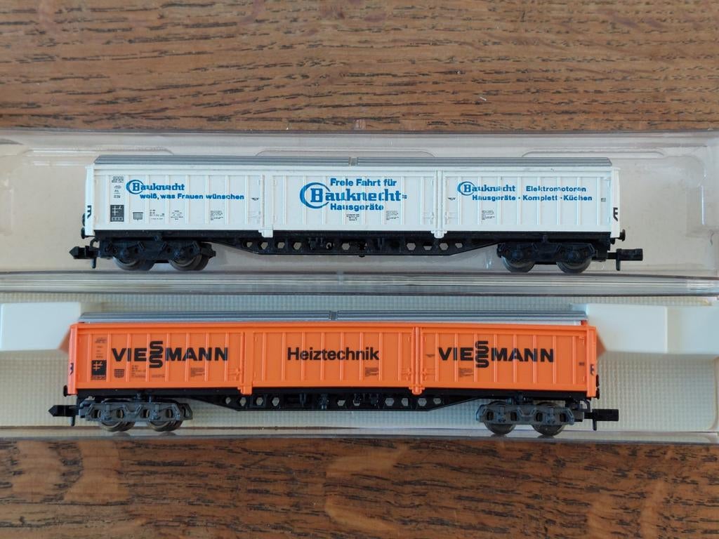 Fleischmann piccolo 2 x 4 assige goederenwagonnen, Ophalen of Verzenden, Fleischmann