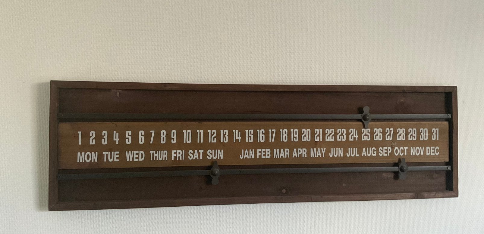 Calendrier mural vintage bois, Enlèvement, Décoration murale, Bois