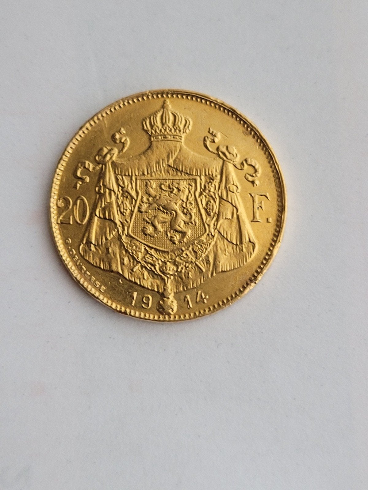 20 francs 1914 Albert 1er - Position B !!!, Enlèvement ou Envoi