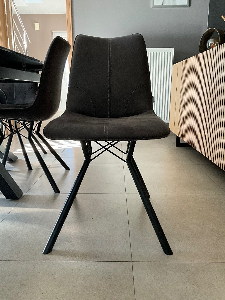 Lot de 6 chaises XOOON marron foncé  Style Industriel, Comme neuf, Enlèvement, Cinq, Six Chaises ou plus, Industriel