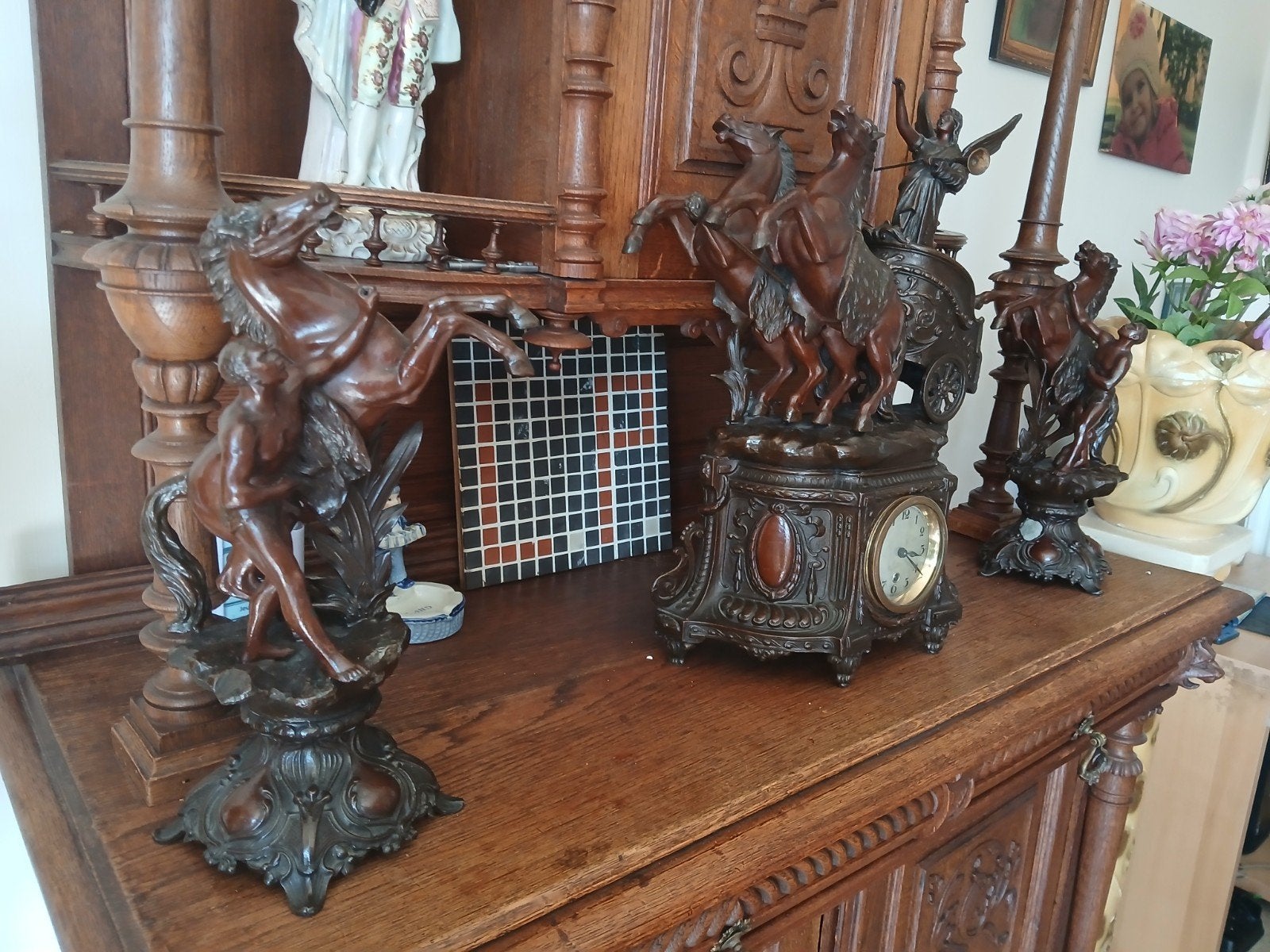 schouwgarnituur, Antiek en Kunst, Ophalen