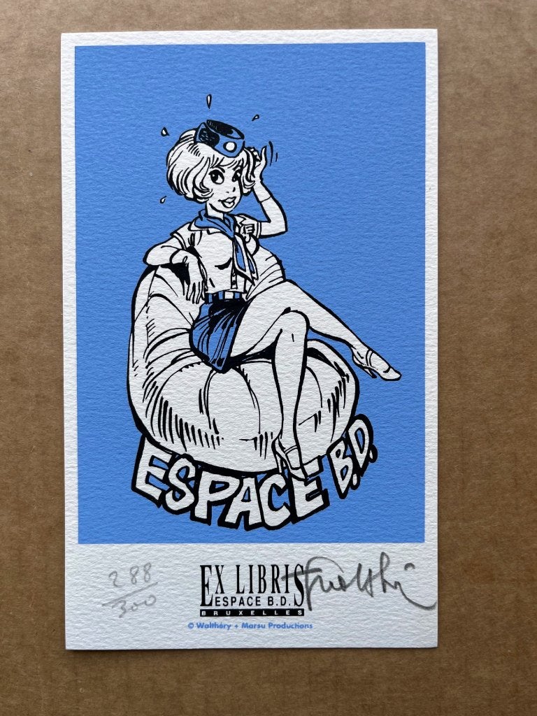 Natacha - Ex-libris Espace B.D. BXL - Walthéry, Enlèvement ou Envoi