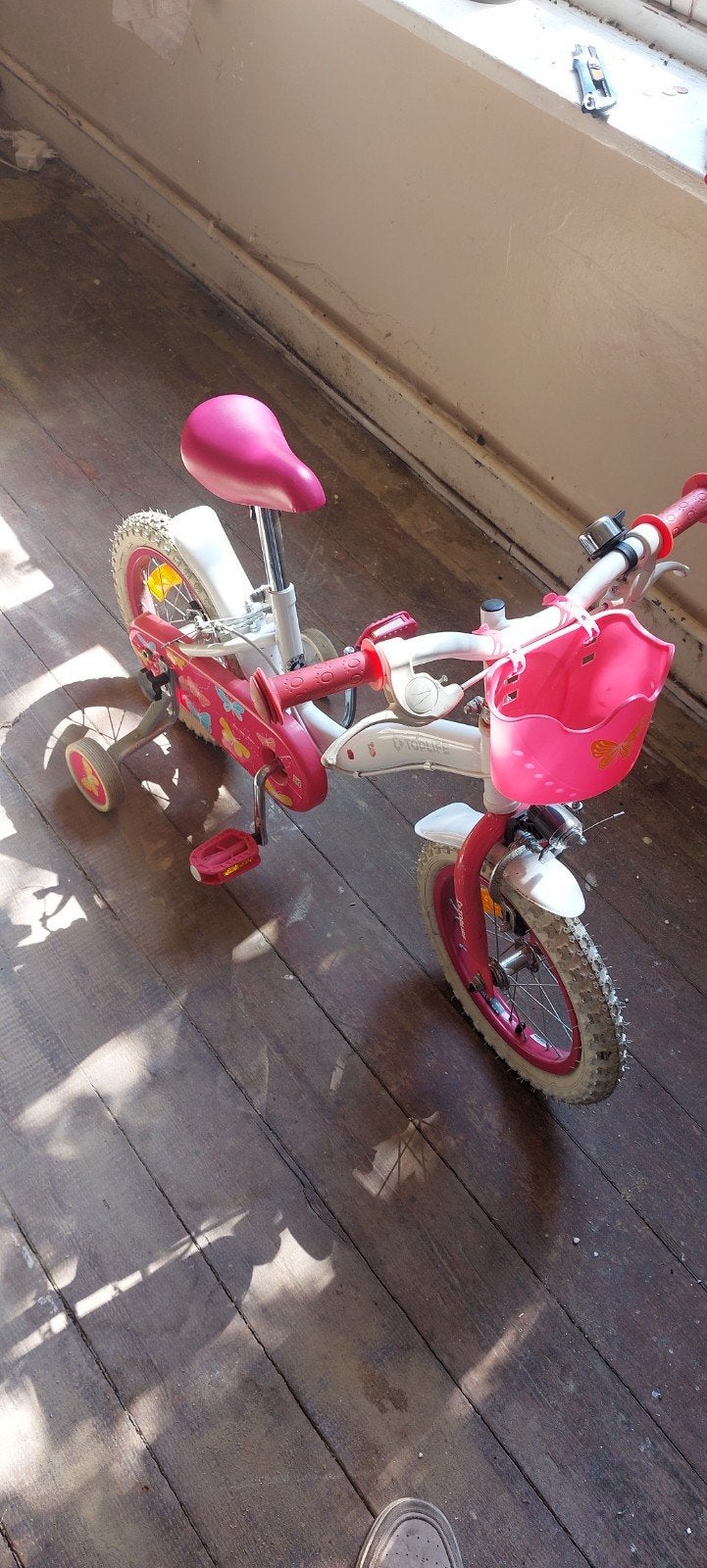kinder fiets meisje van 4 tot 6 jaar, Fietsen en Brommers, Ophalen, Zo goed als nieuw