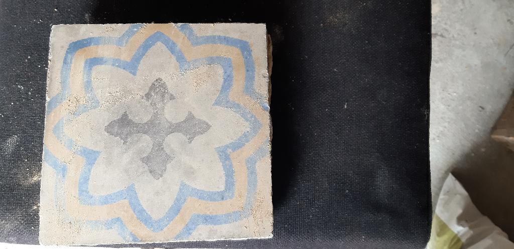 carreaux ciment peint 1900, Bricolage & Construction, Moins de 20 cm, Carrelage de sol, Céramique, Enlèvement