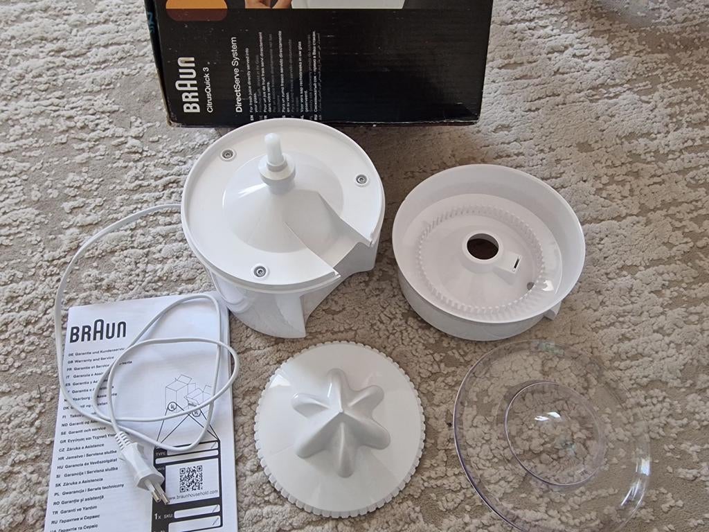 Braun CitrusQuick 3 CJ 3050 WH - Elektrische citruspers - Wi, Ophalen of Verzenden