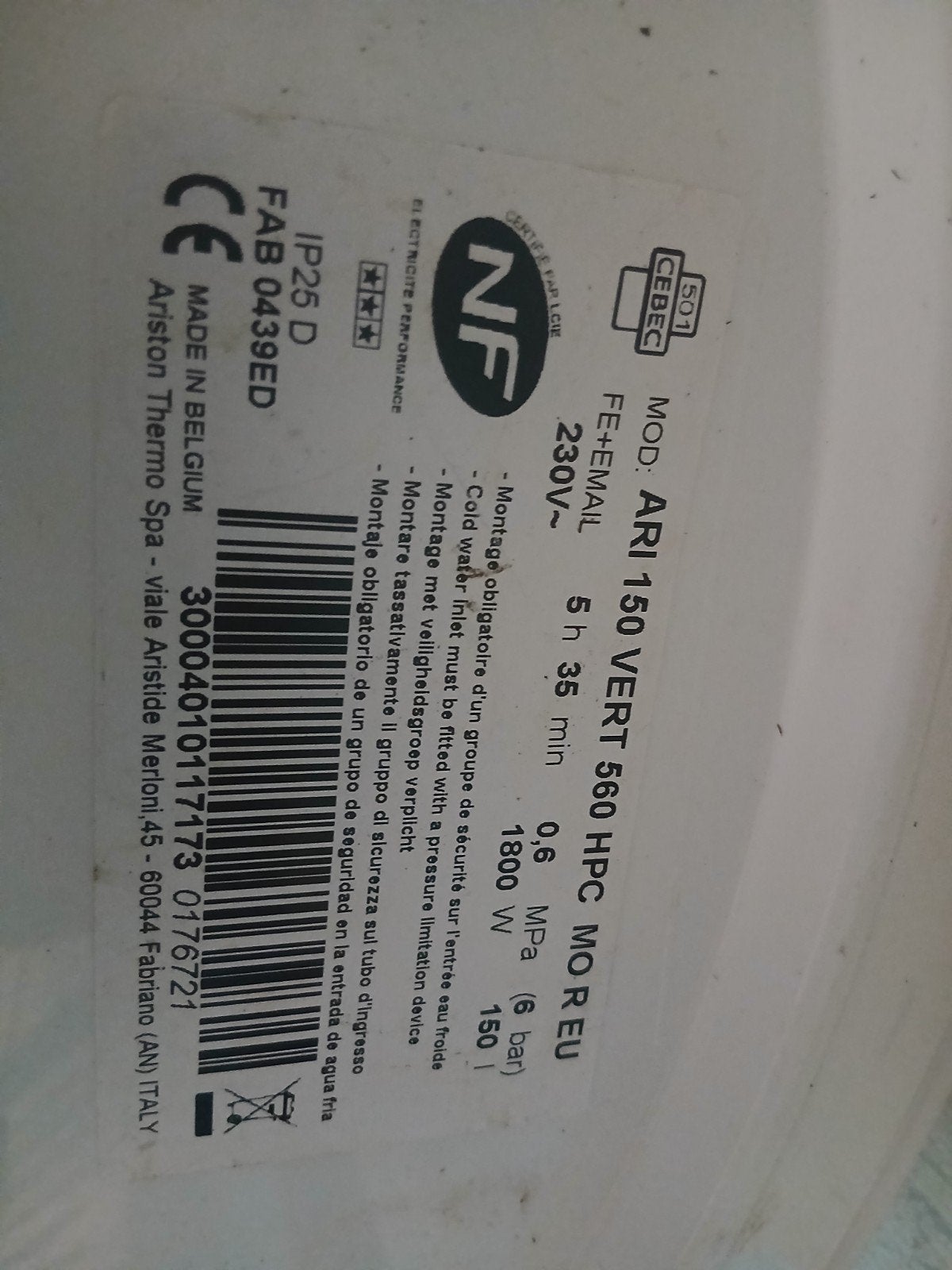 boiler, Bricolage & Construction, 100 litres ou plus, Enlèvement, Utilisé, Boiler