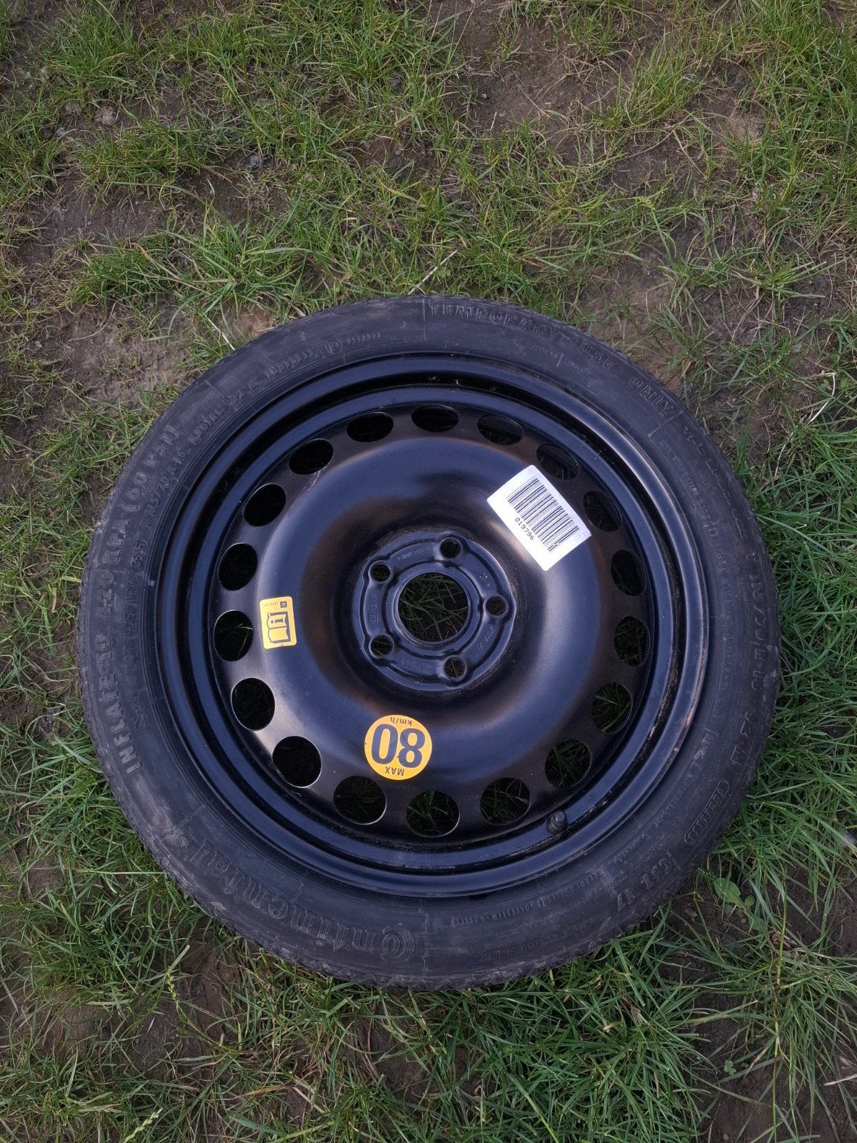 Opel Astra reservewiel (thuiskomer) – Continental T115/70 R1, Autos : Divers, Remorques Pièces