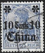 1 Postzegel China - Duitse postkantoren 1905, Ophalen of Verzenden, Duitse Keizerrijk, Gestempeld
