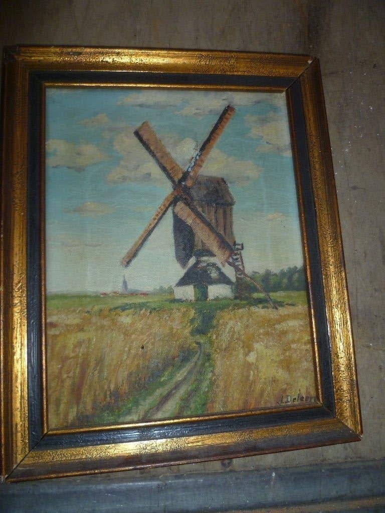 KLEIN SCHILDERIJ OP DOEK, Antiek en Kunst, Ophalen