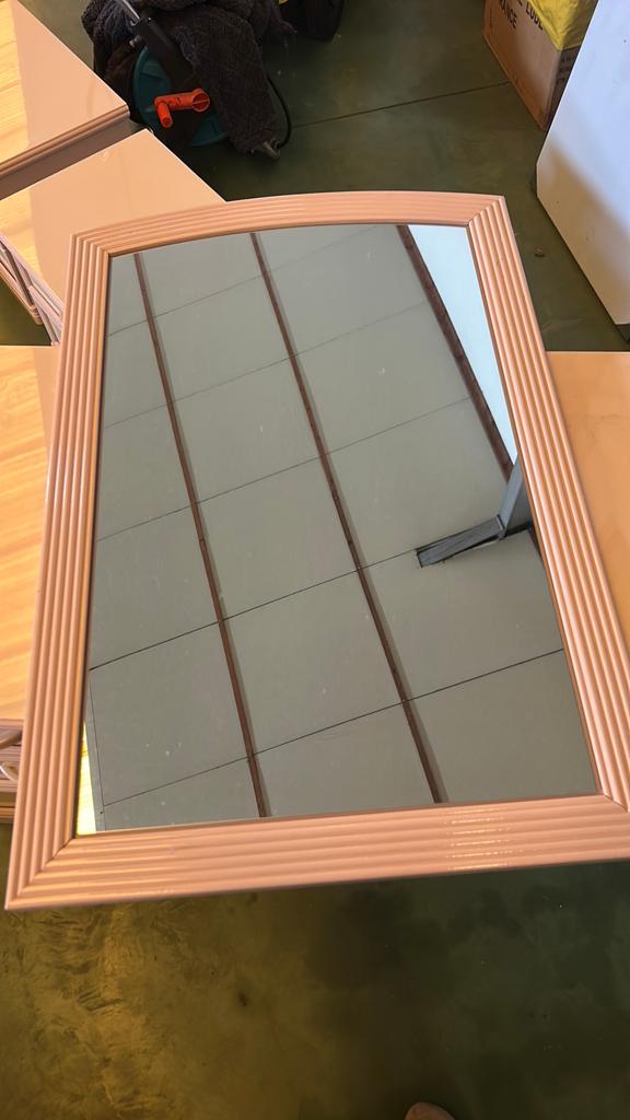 Hele slaapkamer, 2 kasten, spiegel, bed en 2 nachtkasten., 90 cm, Beige, Comme neuf, Enlèvement