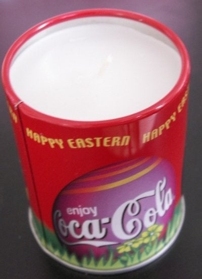 Coca Cola blikje met kaars met paasmotief Happy Eastern Coca, Ophalen of Verzenden, Nieuw