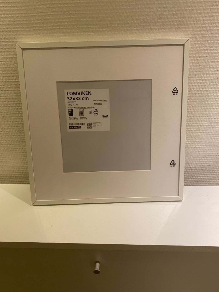 Fotokaders IKEA 32x32 wit, Audio, Tv en Foto, Ophalen, Met passe-partout, Wit, Standaard fotolijst