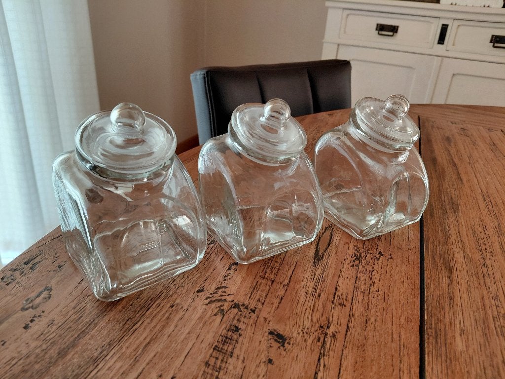 Glazen voorraadpotten te koop, Ophalen, Overige typen, Overige merken, Glas
