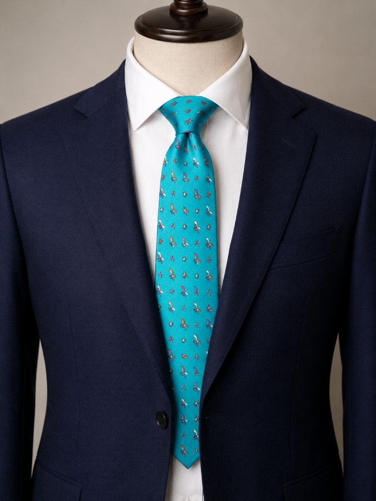 1.Cravate pour homme – 100% soie – Compagnia Della Seta, Ophalen of Verzenden, Zo goed als nieuw