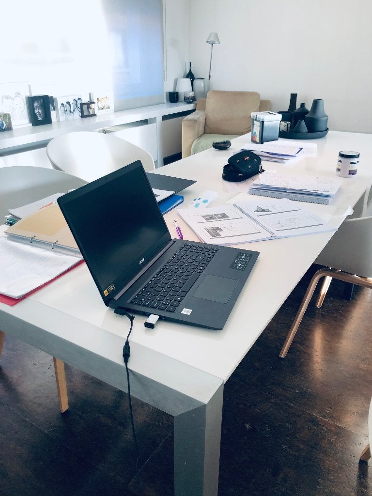 tafel - wit met aluminium, 150 à 200 cm, Cinq personnes ou plus, Métal, Mdern