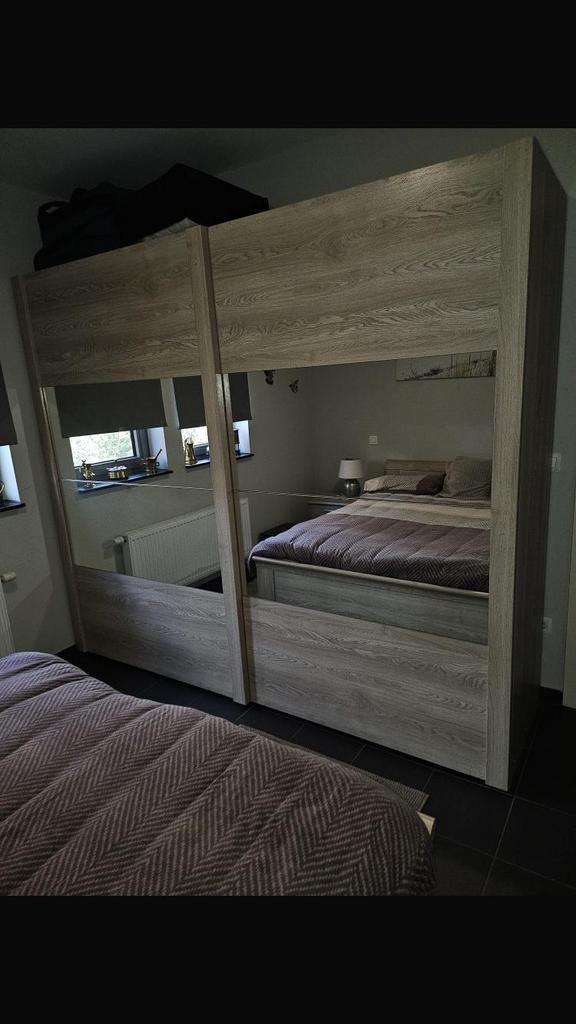 houten spiegelkast met schuifdeuren, Enlèvement