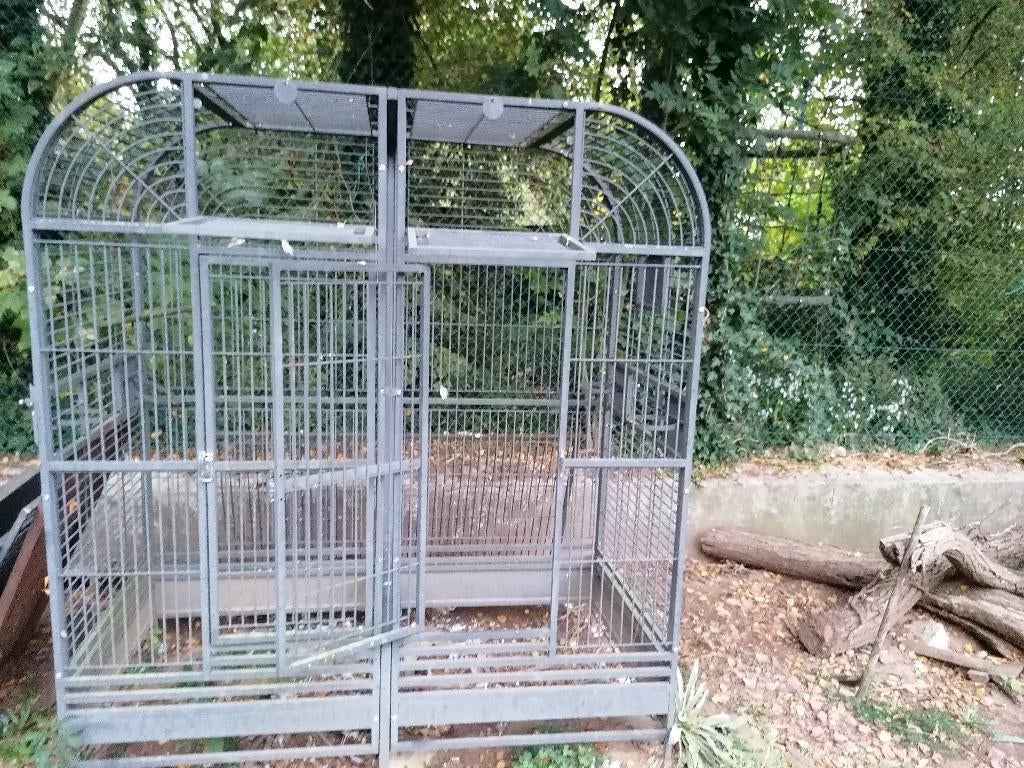 Grade double cage volière pour les perroqer, Animaux & Accessoires, Oiseaux | Cages & Volières, Enlèvement, Utilisé, Métal, Volière
