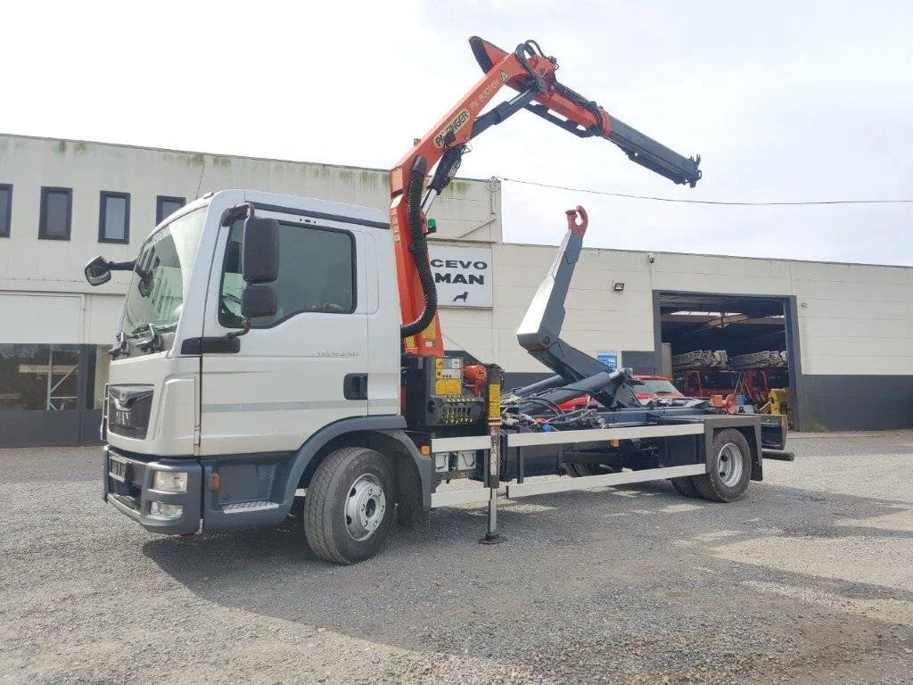 MAN TGL 12.250 Containersysteem met kraan Palfinger PK9001 +, Auto's, Automaat, Achterwielaandrijving, Euro 6, MAN