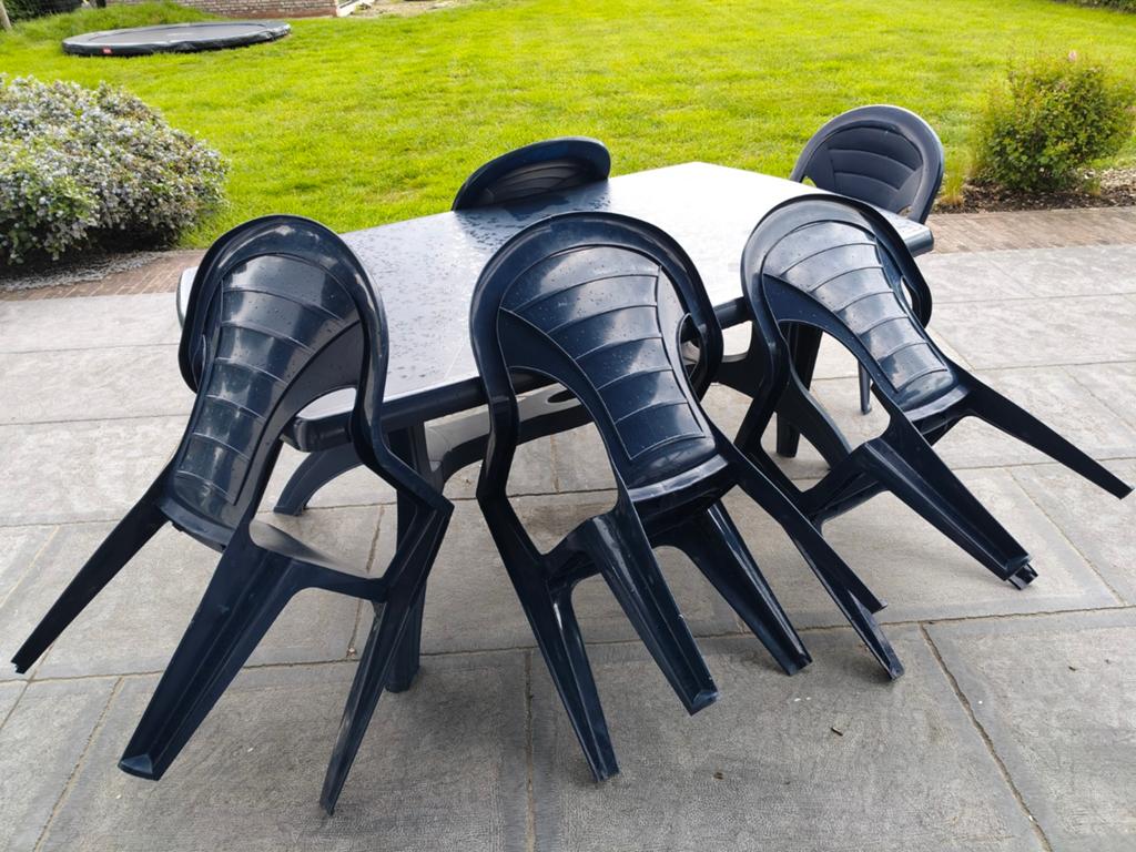 Tuintafel met 6 stoelen, Tuin en Terras, Tuintafels, Ophalen