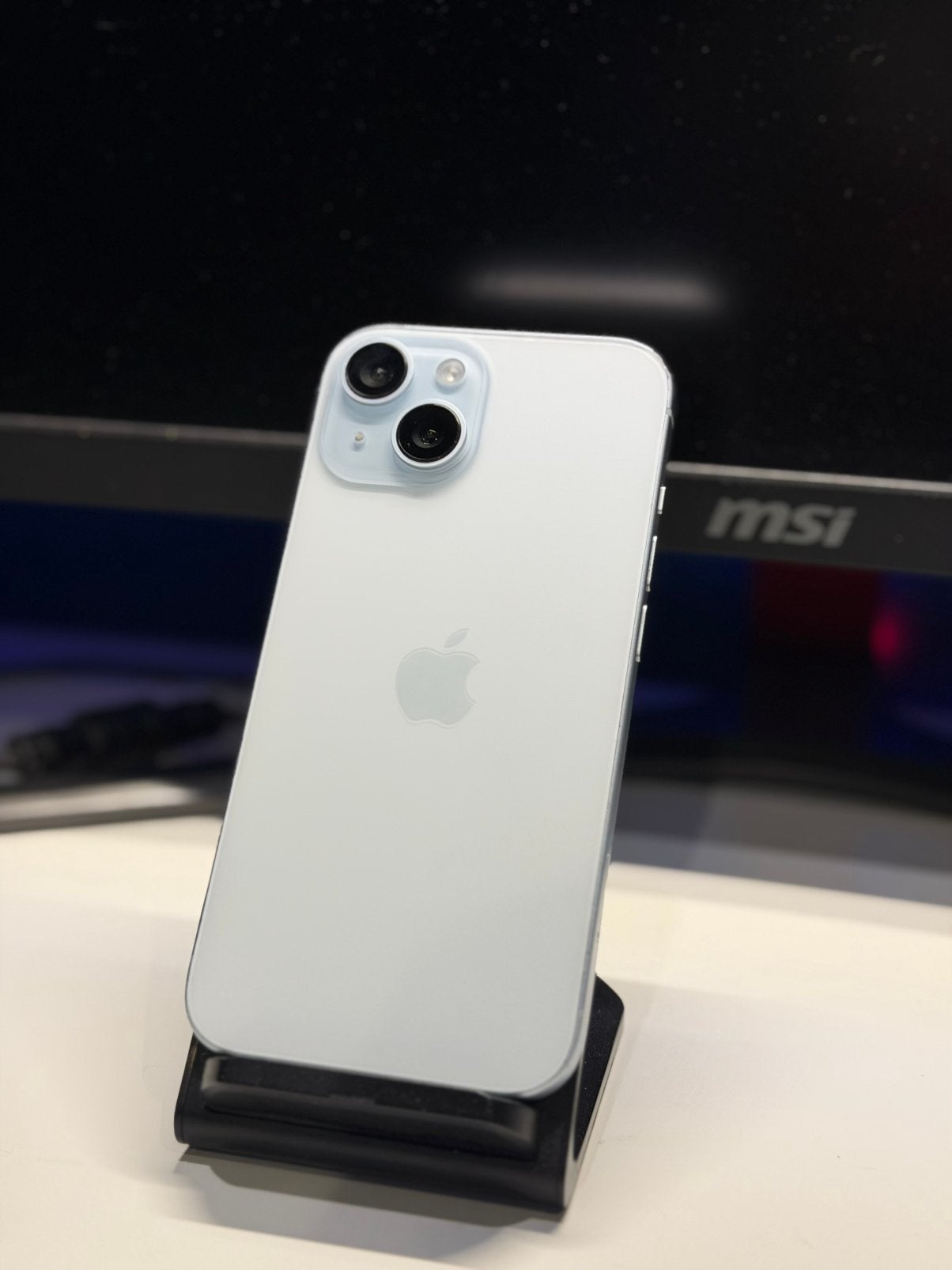 IPhone 15 (blauw) 100% BATTERIJ, Télécoms, Téléphonie mobile | Apple iPhone, 128 GB, IPhone 15, Enlèvement ou Envoi, Comme neuf