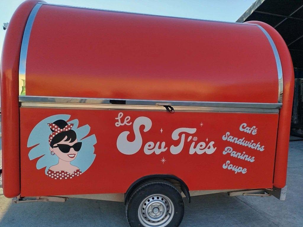 remorque de food truck, Jardin & Terrasse, Pots de fleurs, Utilisé, Enlèvement