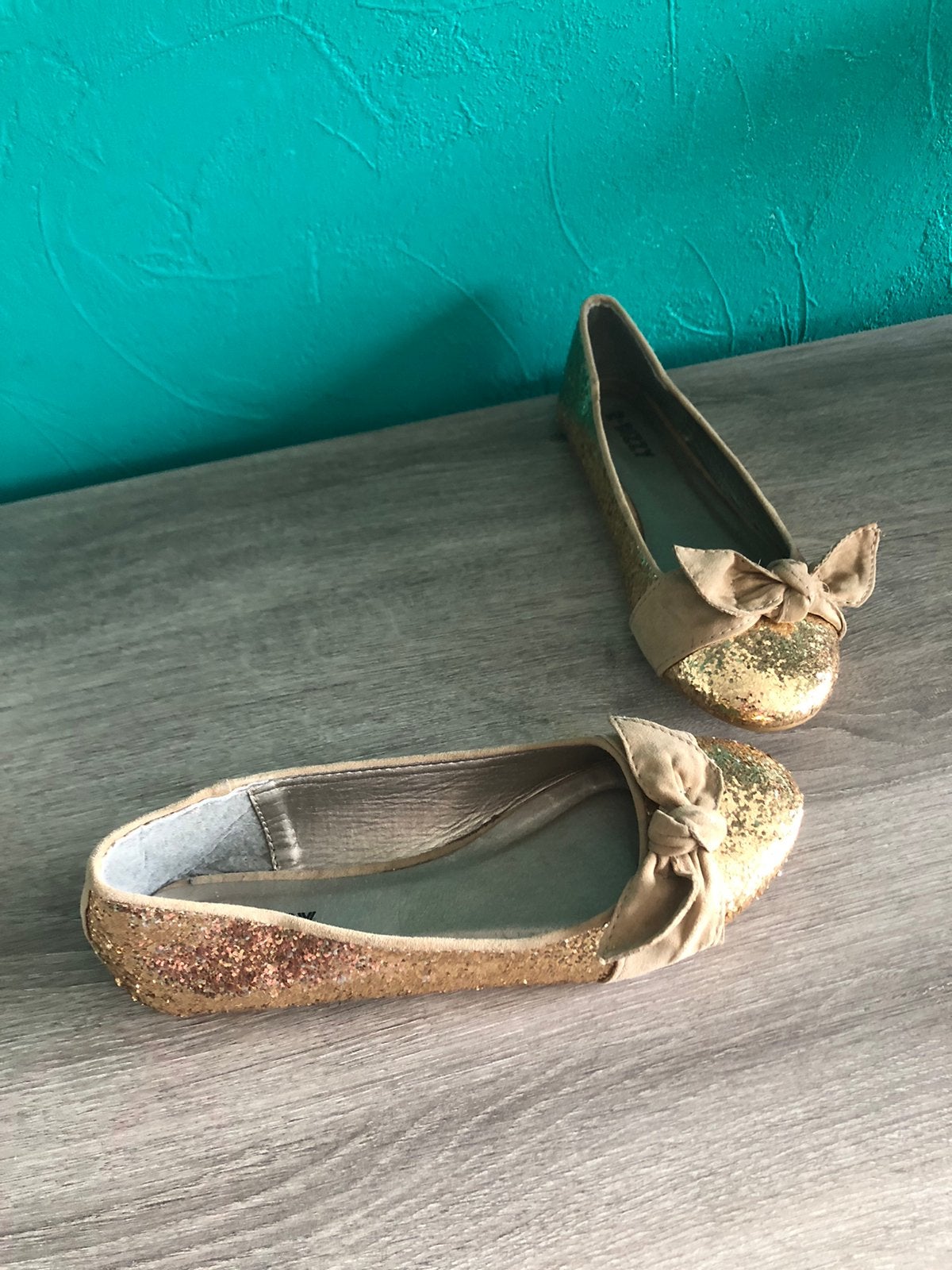 Goudkleurige ballerina’s maat 37, Ophalen, Gedragen, Ballerina's