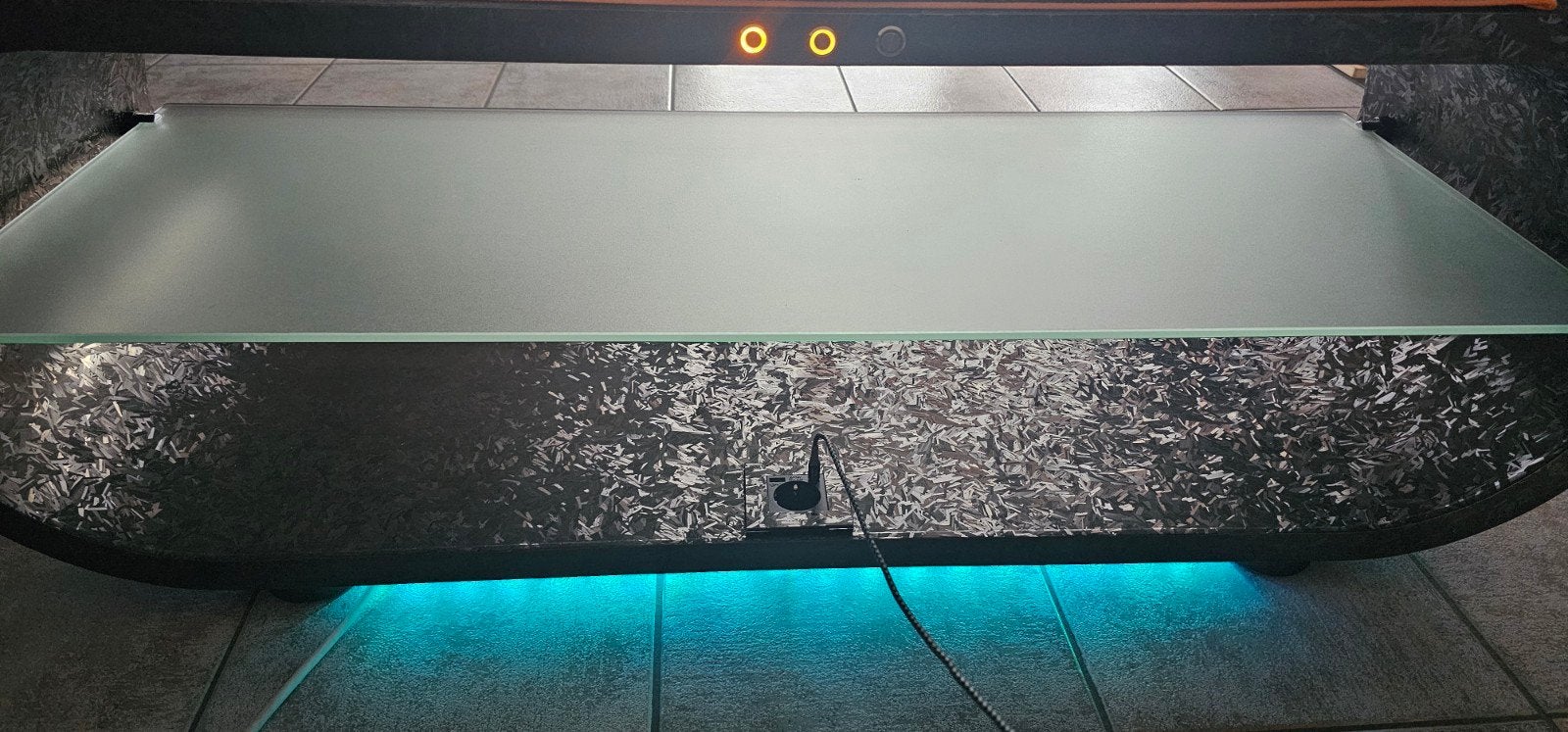Ovale custom designer salontafel met ledverlichting, Huis en Inrichting, Ophalen