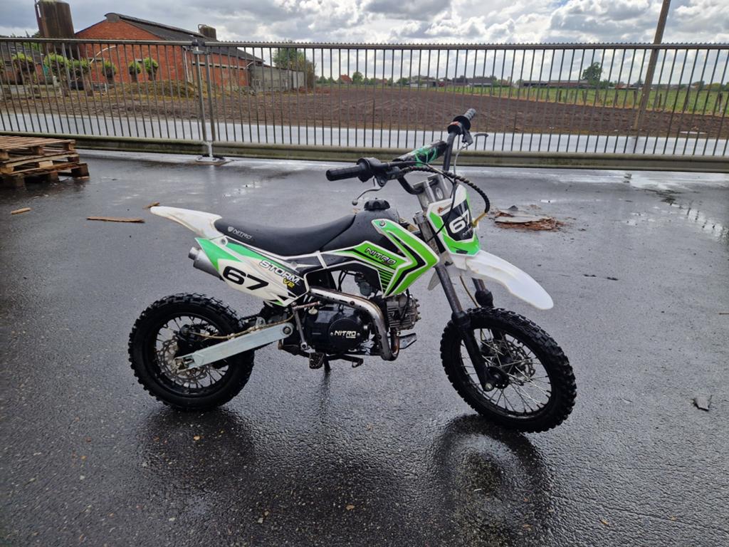 Nitro 110cc pitbike dirtbike crossmotor, Ophalen, Gebruikt, Nitro