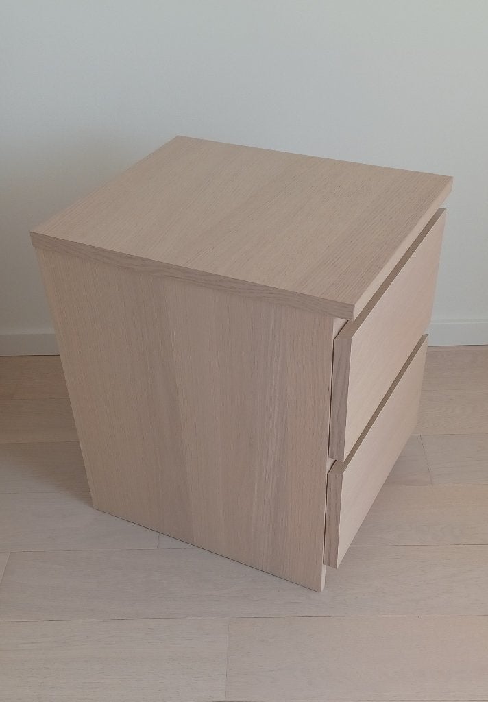 Commode IKEA MALM 2 tiroirs – effet chêne, Maison & Meubles, 25 à 50 cm, Moins de 100 cm, Utilisé, Chêne