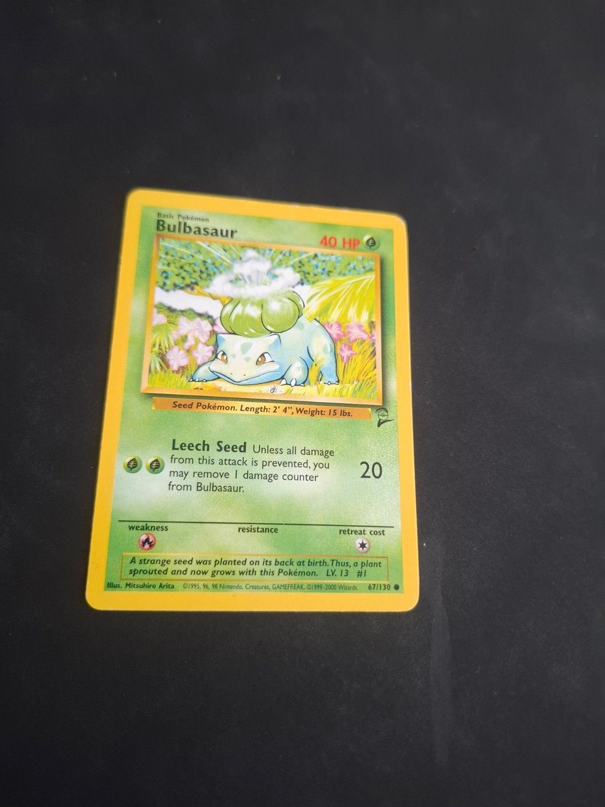 Bulbasaur Pokémon Kaart - Base Set 67/130, Ophalen of Verzenden